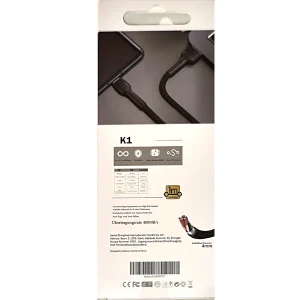 کابل تبدیل USB به لایتنینگ سی بای مدل k1 طول 1 متر