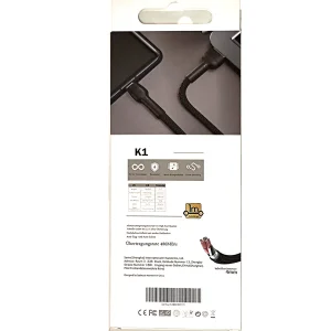 کابل تبدیل USB به microUSB سی بای مدل k1 طول 1 متر